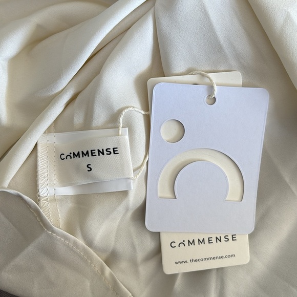 Commense Patchwork Strapless Two Toned Mixed Media Drop Waist Mini Dress - Picture 4 of 7